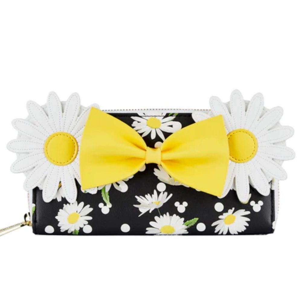 New Loungefly Minnie Mouse Daisy Zip Around Wallet